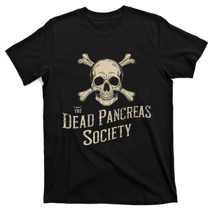 Dead Pancreas Society Skull Type 1 Diabetes T1d Awareness T-Shirt