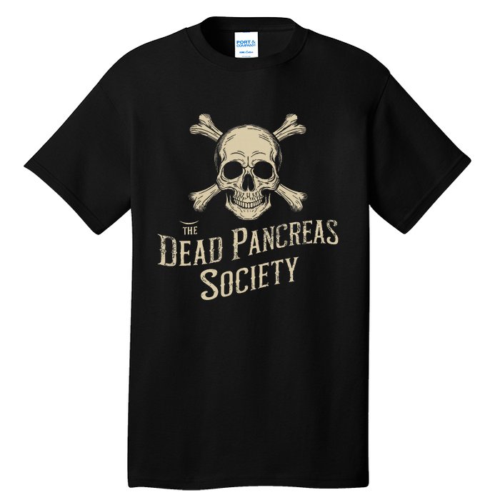 Dead Pancreas Society Skull Type 1 Diabetes T1d Awareness Tall T-Shirt