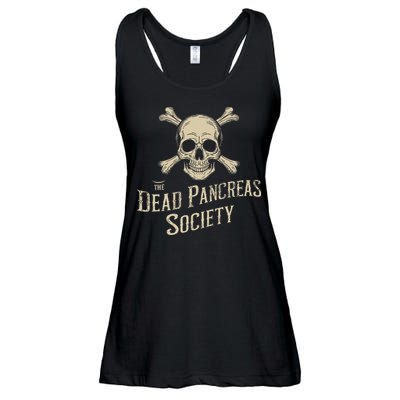 Dead Pancreas Society Skull Type 1 Diabetes T1d Awareness Ladies Essential Flowy Tank