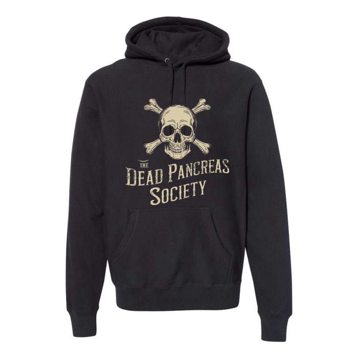 Dead Pancreas Society Skull Type 1 Diabetes T1d Awareness Premium Hoodie