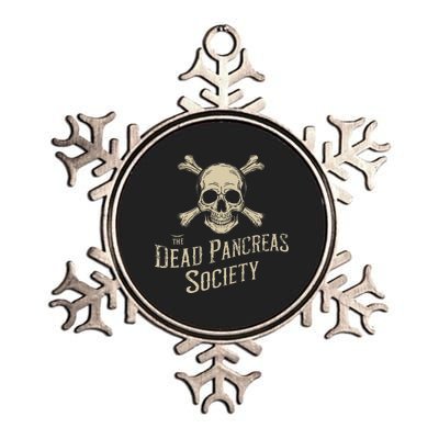 Dead Pancreas Society Skull Type 1 Diabetes T1d Awareness Metallic Star Ornament