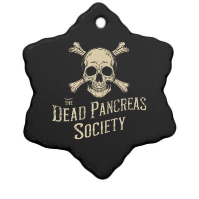 Dead Pancreas Society Skull Type 1 Diabetes T1d Awareness Ceramic Star Ornament