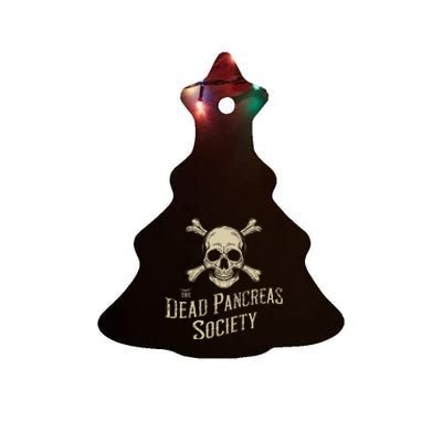 Dead Pancreas Society Skull Type 1 Diabetes T1d Awareness Ceramic Tree Ornament