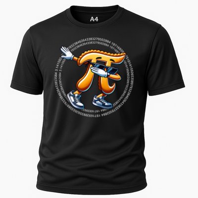 Dabbing Pi Symbol Funny Pi Day Math Joke for Youth Cooling Performance Crew T-Shirt