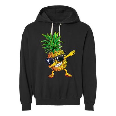 Dabbing Pineapple Sunglasses Aloha Beaches Hawaii Hawaiian Garment-Dyed Fleece Hoodie