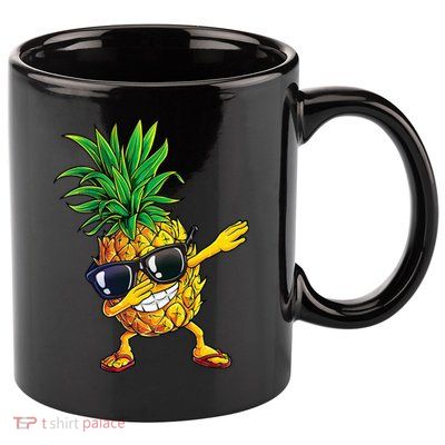 Dabbing Pineapple Sunglasses Aloha Beaches Hawaii Hawaiian 11oz C Handle Ceramic Mug