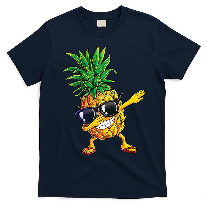 Dabbing Pineapple Sunglasses Aloha Beaches Hawaii Hawaiian T-Shirt