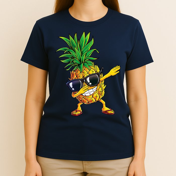 Dabbing Pineapple Sunglasses Aloha Beaches Hawaii Hawaiian T-Shirt