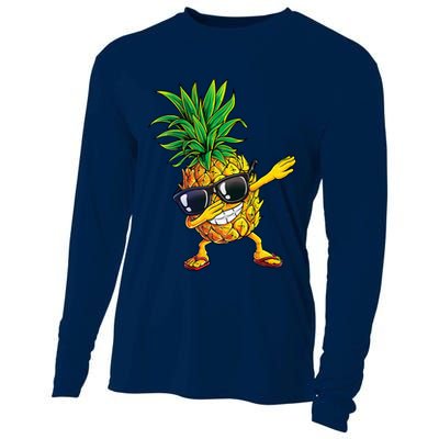 Dabbing Pineapple Sunglasses Aloha Beaches Hawaii Hawaiian Cooling Performance Long Sleeve Crew