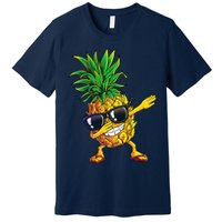 Dabbing Pineapple Sunglasses Aloha Beaches Hawaii Hawaiian Premium T-Shirt
