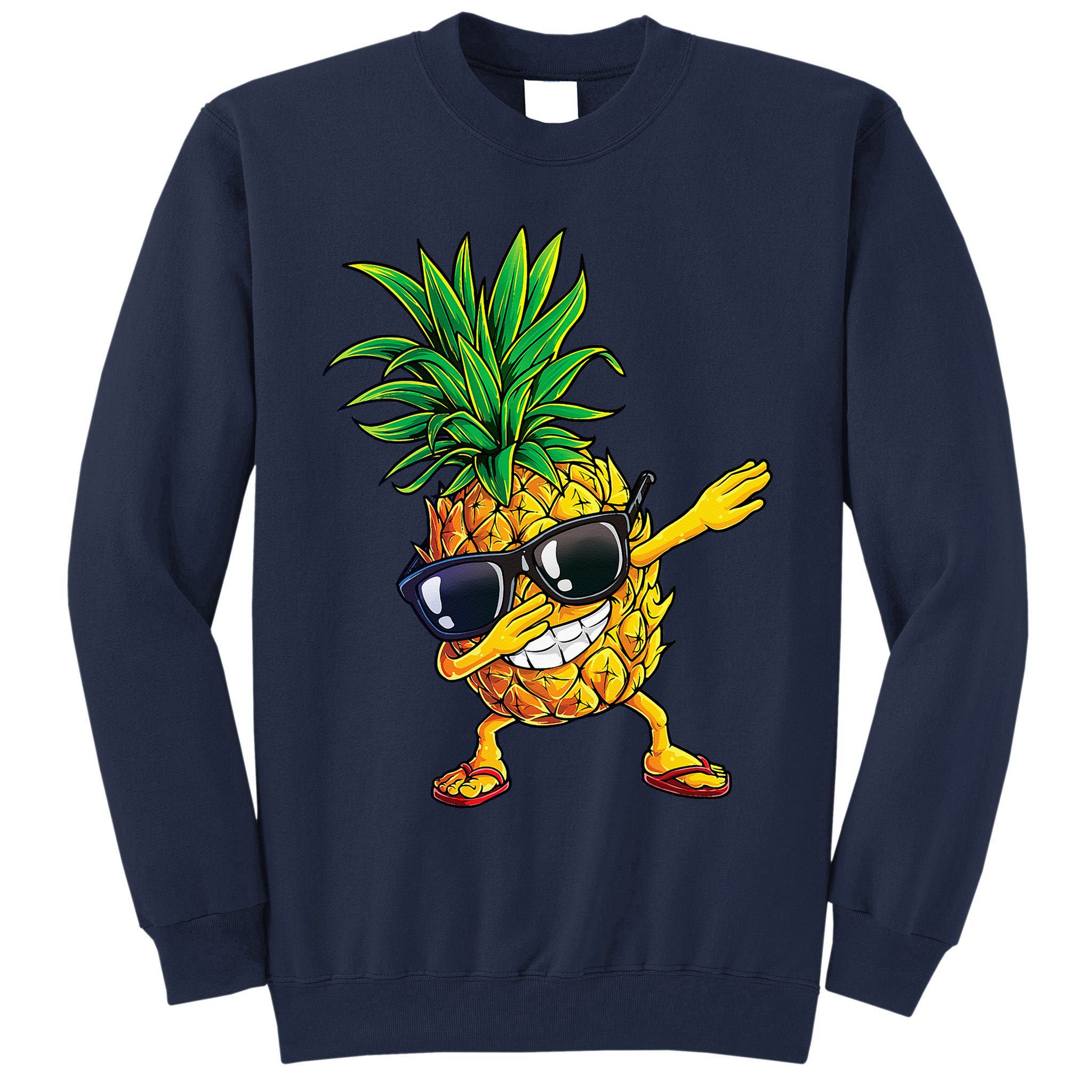 Dabbing Pineapple Sunglasses Aloha Beaches Hawaii Hawaiian Tall Sweatshirt