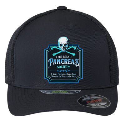 Dead Pancreas Society Diabetes Awareness Day Sugar Skull Flexfit Unipanel Trucker Cap
