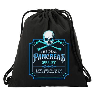 Dead Pancreas Society Diabetes Awareness Day Sugar Skull Drawstring Bag
