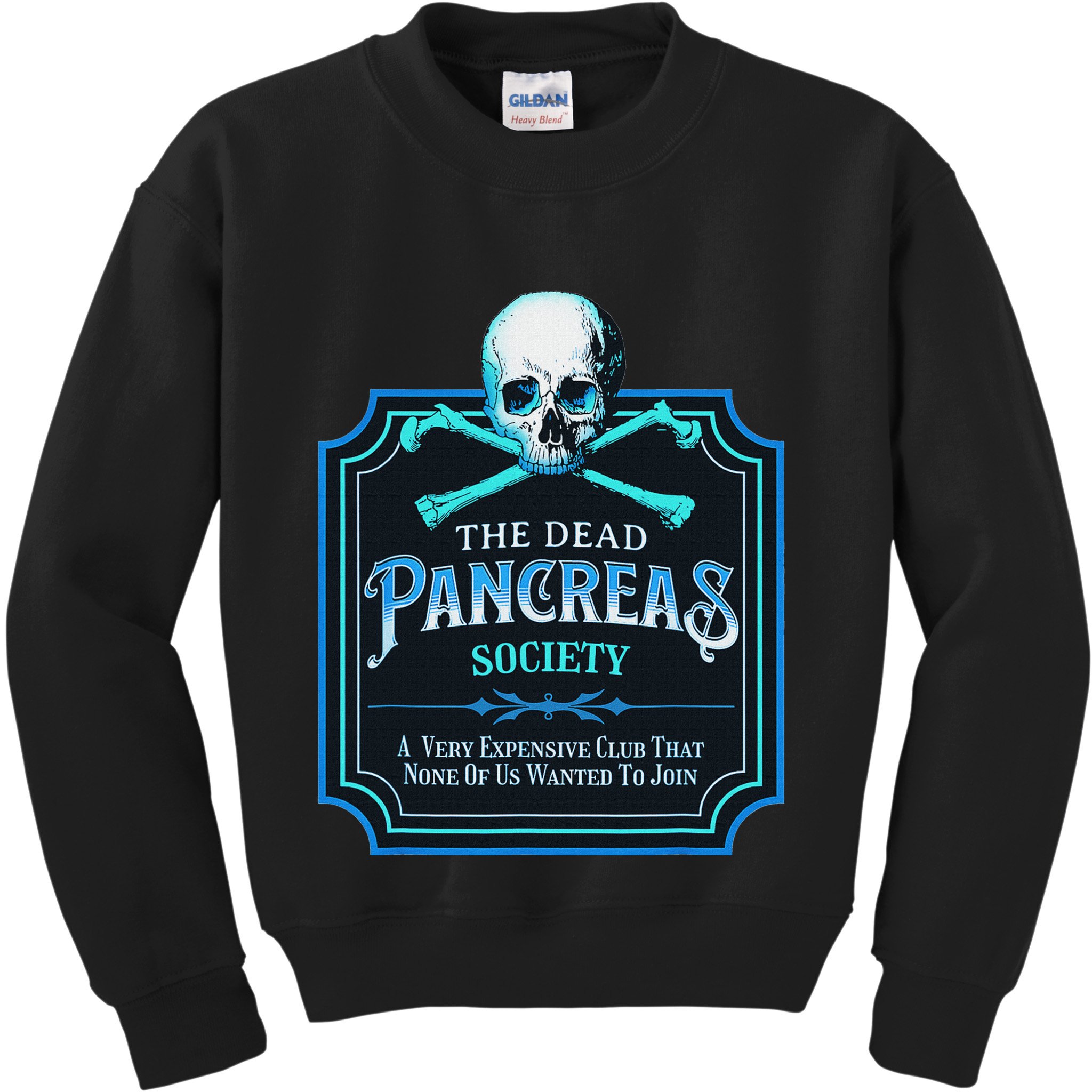 Dead Pancreas Society Diabetes Awareness Day Sugar Skull Kids Sweatshirt