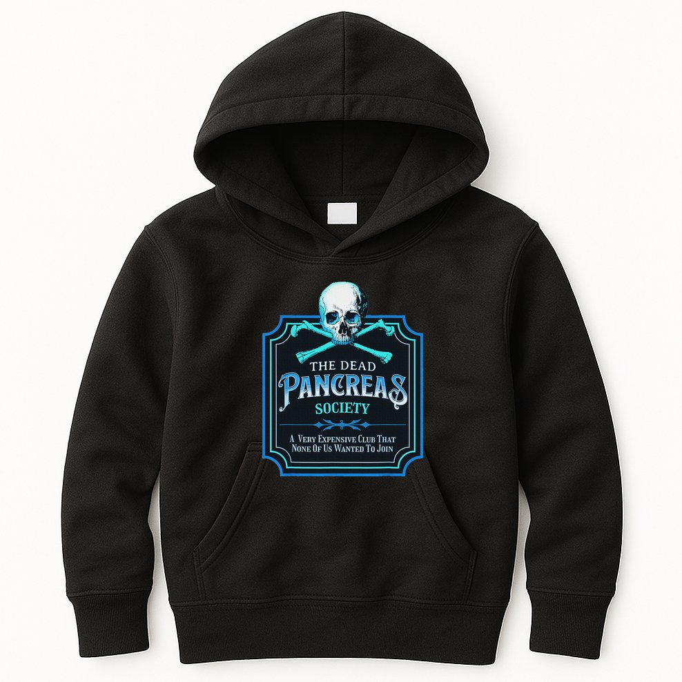 Dead Pancreas Society Diabetes Awareness Day Sugar Skull Kids Hoodie