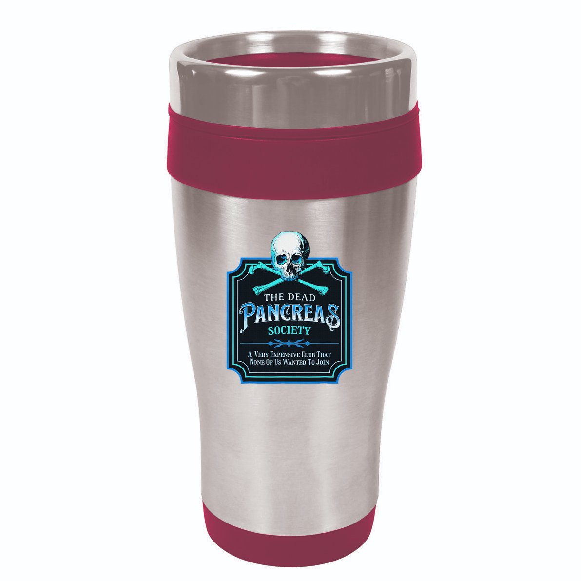 Dead Pancreas Society Diabetes Awareness Day Sugar Skull 16oz Travel Tumbler