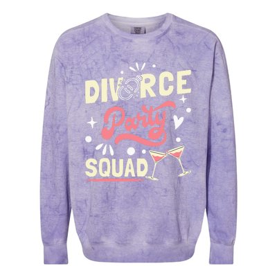 Divorce Party Squad Colorblast Crewneck Sweatshirt