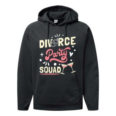 Divorce Party Squad Performance Fleece Hoodie