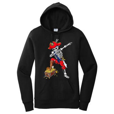 Dabbing Pirate Skeleton Dab Kids Halloween Costume Gift Women's Pullover Hoodie