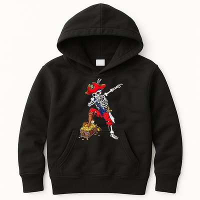 Dabbing Pirate Skeleton Dab Kids Halloween Costume Gift Kids Hoodie