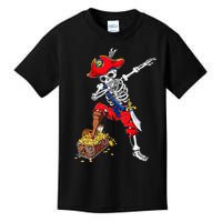 Dabbing Pirate Skeleton Dab Kids Halloween Costume Gift Kids T-Shirt