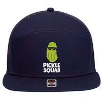 Dill Pickle Squad Pickles Food Team Pickles Love Pickles 7 Panel Mesh Trucker Snapback Hat
