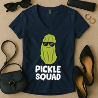 Dill Pickle Squad Pickles Food Team Pickles Love Pickles Women's V-Neck T-Shirt