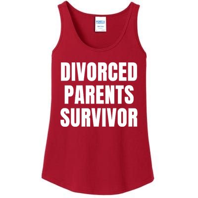 Divorced Parents Survivor Son Daughter Of Divorced Parents Ladies Essential Tank