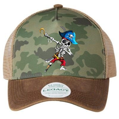 Dabbing Pirates Skeleton Eye Flap Pirate Ship Halloween Legacy Tie Dye Trucker Hat