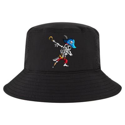 Dabbing Pirates Skeleton Eye Flap Pirate Ship Halloween Cool Comfort Performance Bucket Hat