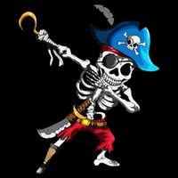 Dabbing Pirates Skeleton Eye Flap Pirate Ship Halloween Impact Tech Backpack