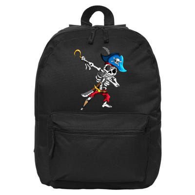 Dabbing Pirates Skeleton Eye Flap Pirate Ship Halloween 16 in Basic Backpack