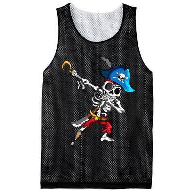 Dabbing Pirates Skeleton Eye Flap Pirate Ship Halloween Mesh Reversible Basketball Jersey Tank