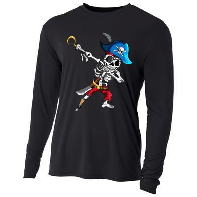 Dabbing Pirates Skeleton Eye Flap Pirate Ship Halloween Cooling Performance Long Sleeve Crew