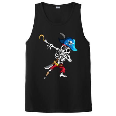 Dabbing Pirates Skeleton Eye Flap Pirate Ship Halloween PosiCharge Competitor Tank