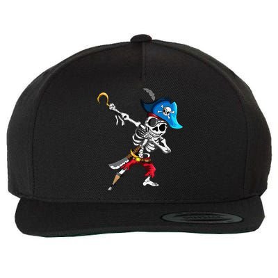Dabbing Pirates Skeleton Eye Flap Pirate Ship Halloween Wool Snapback Cap