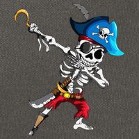 Dabbing Pirates Skeleton Eye Flap Pirate Ship Halloween Cotton Canvas Backpack
