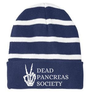 Dead Pancreas Society Striped Beanie with Solid Band