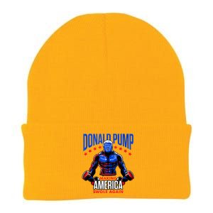 Donald Pump Swole America Trump Weight Lifting Gym Fitness Knit Cap Winter Beanie