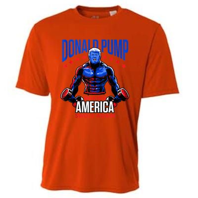 Donald Pump Swole America Trump Weight Lifting Gym Fitness Cooling Performance Crew T-Shirt