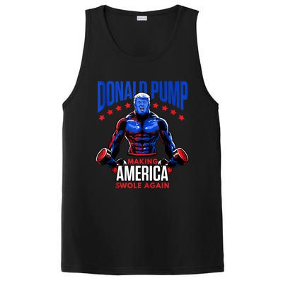 Donald Pump Swole America Trump Weight Lifting Gym Fitness PosiCharge Competitor Tank