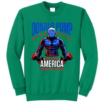 Donald Pump Swole America Trump Weight Lifting Gym Fitness Sweatshirt