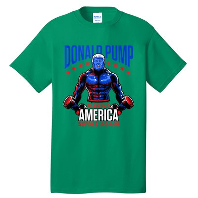 Donald Pump Swole America Trump Weight Lifting Gym Fitness Tall T-Shirt