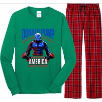 Donald Pump Swole America Trump Weight Lifting Gym Fitness Long Sleeve Pajama Set