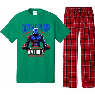 Donald Pump Swole America Trump Weight Lifting Gym Fitness Pajama Set