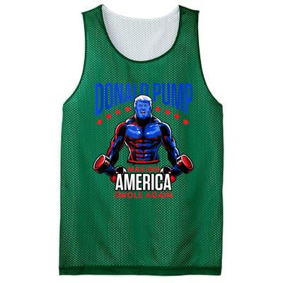 Donald Pump Swole America Trump Weight Lifting Gym Fitness Mesh Reversible Basketball Jersey Tank