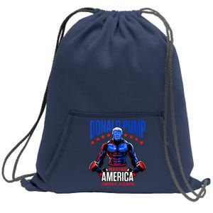 Donald Pump Swole America Trump Weight Lifting Gym Fitness Sweatshirt Cinch Pack Bag