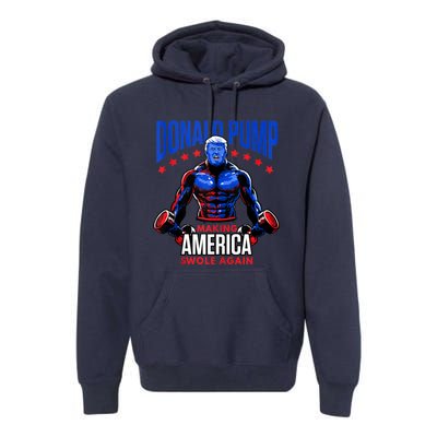 Donald Pump Swole America Trump Weight Lifting Gym Fitness Premium Hoodie