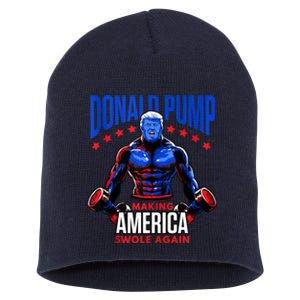 Donald Pump Swole America Trump Weight Lifting Gym Fitness Short Acrylic Beanie