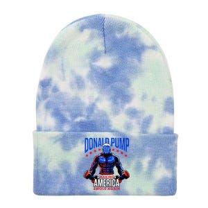 Donald Pump Swole America Trump Weight Lifting Gym Fitness Tie Dye 12in Knit Beanie